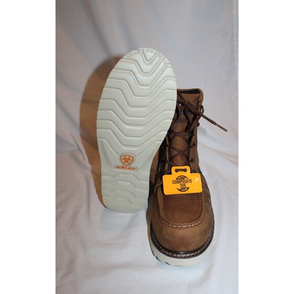 Ariat Work Men Rebar Leather Waterproof Comp Toe Western Work Boot Honey 9 WIDE main image 4